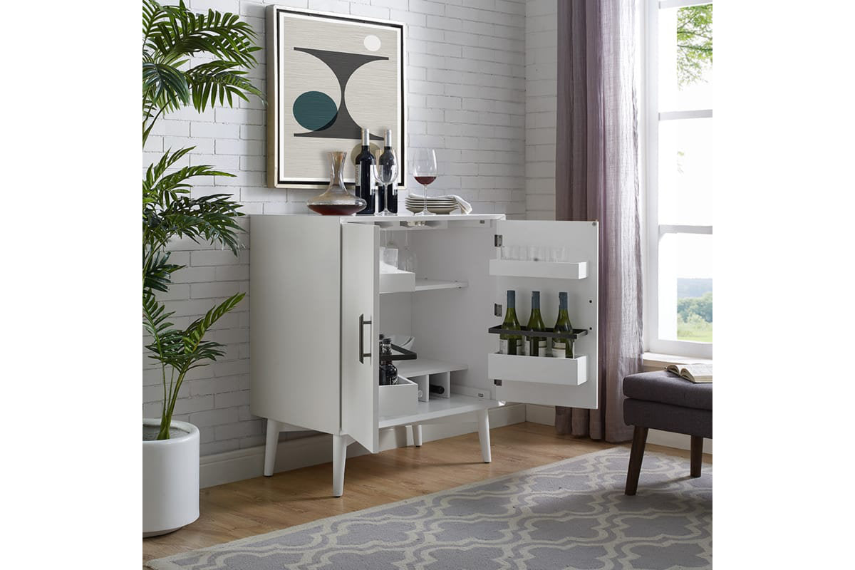 Landon Bar Cabinet - White