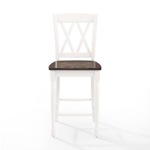 Shelby 2Pc Counter Stool Set - Distressed White