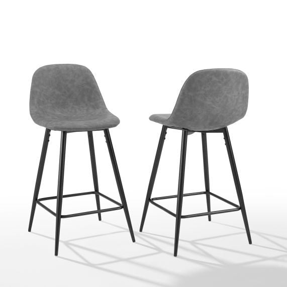 Weston 2Pc Counter Stool Set - Distressed Gray