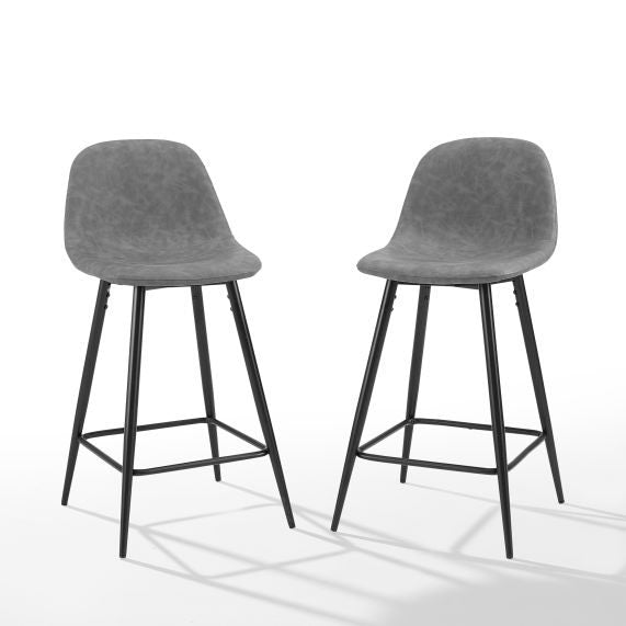 Weston 2Pc Counter Stool Set - Distressed Gray