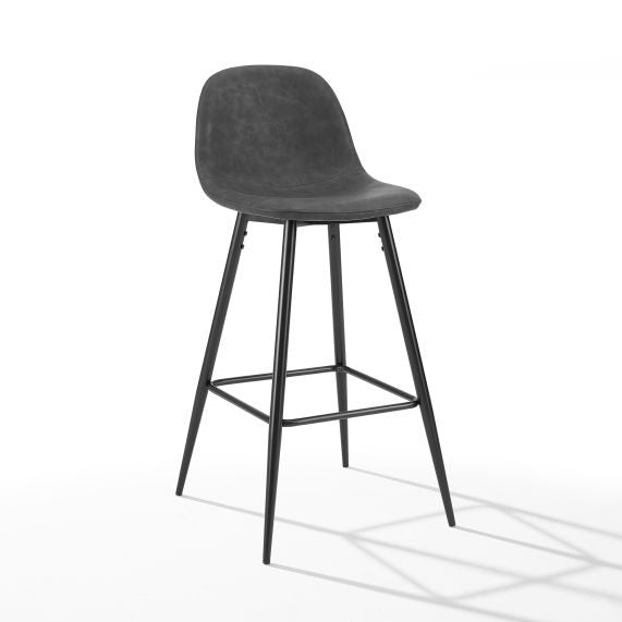 Weston 2Pc Bar Stool Set - Distressed Black