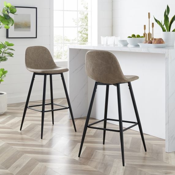 Weston 2Pc Bar Stool Set - Distressed Brown