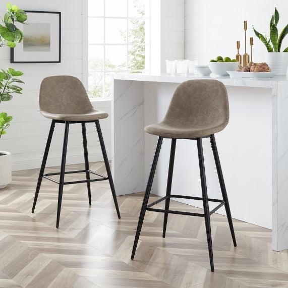 Weston 2Pc Bar Stool Set - Distressed Brown