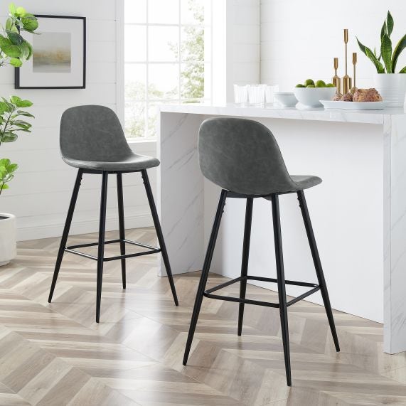 Weston 2Pc Bar Stool Set - Distressed Gray