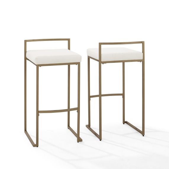 Harlowe 2Pc Bar Stool Set - Crème