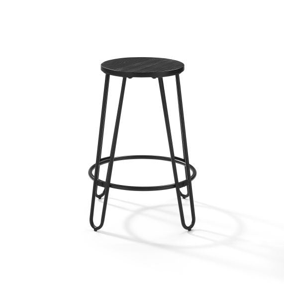 Ava 2Pc Counter Stool Set - Black