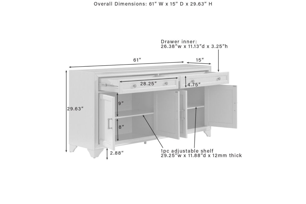 Tara Sideboard - Gray