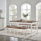 Shelby 3 Piece Dining Set - Distressed White