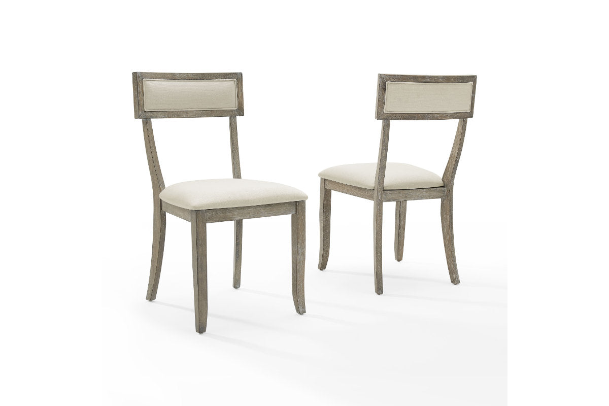 Alessia 2Pc Dining Chair Set - Rustic Gray Wash