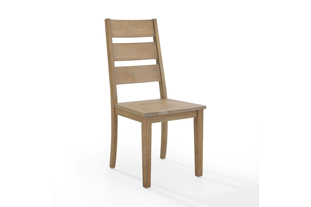 Joanna 2Pc Ladder Back Chair Set - Rustic Brown