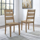 Joanna 2Pc Ladder Back Chair Set - Rustic Brown