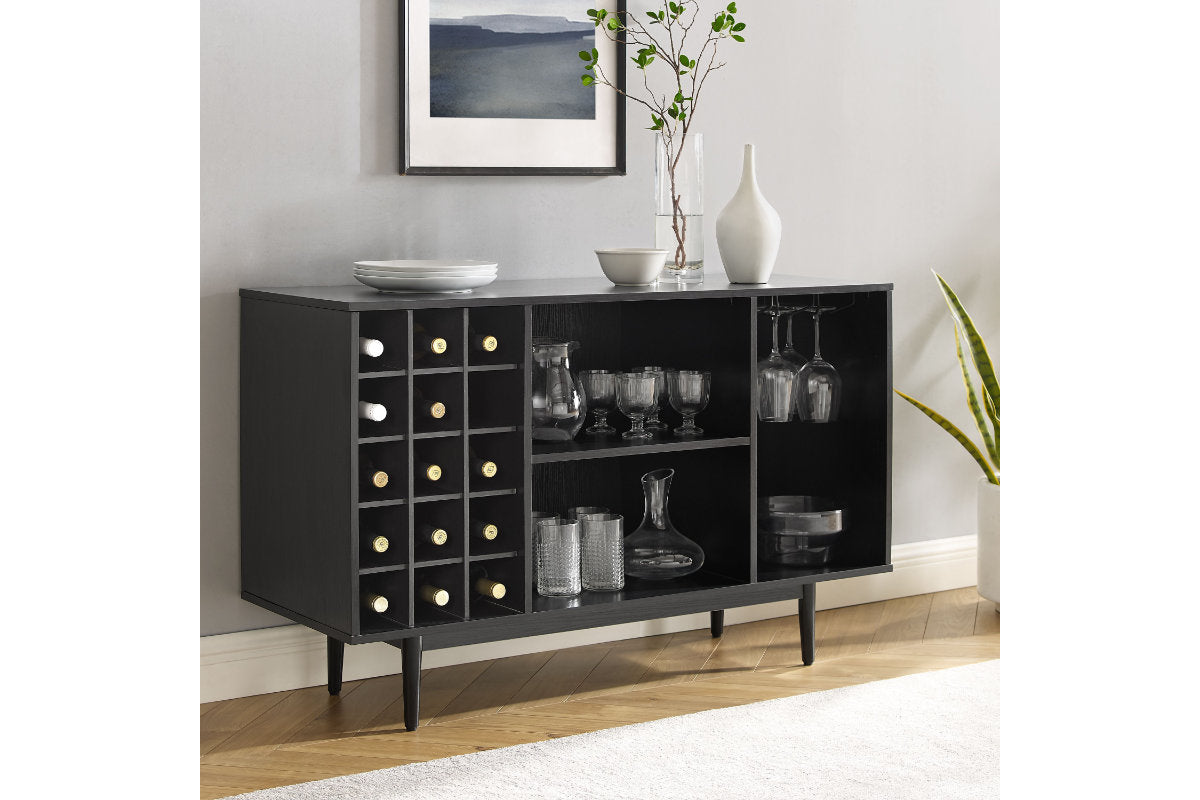 Liam Wine Storage Sideboard - Black