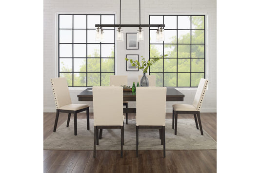 Hayden 7Pc Dining Set W/Upholstered Chairs - Slate