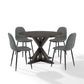Hayden 5Pc Round Dining Set W/Weston Chairs - Distressed Gray