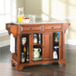 Lafayette Stainless Steel Top Full Size Kitchen Island/Cart - Cherry