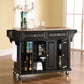 Full Size Stainless Steel Top Kitchen Cart - Black