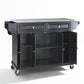 Full Size Stainless Steel Top Kitchen Cart - Black