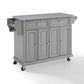 Full Size Stainless Steel Top Kitchen Cart - Gray