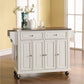 Full Size Stainless Steel Top Kitchen Cart - White