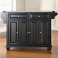 Cambridge Granite Top Full Size Kitchen Island/Cart - Black & Gray Granite