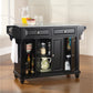 Cambridge Granite Top Full Size Kitchen Island/Cart - Black & Gray Granite