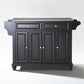 Cambridge Granite Top Full Size Kitchen Island/Cart - Black & Gray Granite