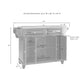 Cambridge Granite Top Full Size Kitchen Island/Cart - Black & Gray Granite