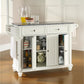 Cambridge Granite Top Full Size Kitchen Island/Cart - White & Gray Granite