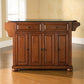 Alexandria Granite Top Full Size Kitchen Island/Cart - Cherry & Black Granite