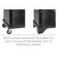 Lafayette Granite Top Full Size Kitchen Island/Cart - Black & Black Granite