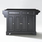 Lafayette Granite Top Full Size Kitchen Island/Cart - Black & Black Granite