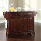 Lafayette Granite Top Full Size Kitchen Island/Cart - Mahogany & Black Granite