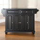 Cambridge Granite Top Full Size Kitchen Island/Cart - Black & Black Granite