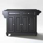 Cambridge Granite Top Full Size Kitchen Island/Cart - Black & Black Granite