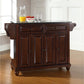 Cambridge Granite Top Full Size Kitchen Island/Cart - Mahogany & Black Granite