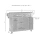 Cambridge Granite Top Full Size Kitchen Island/Cart - White & Black Granite