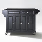 Full Size Granite Top Kitchen Cart - Black & Black Granite