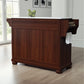 Alexandria Granite Top Full Size Kitchen Island/Cart - Mahogany & White Granite