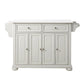 Alexandria Granite Top Full Size Kitchen Island/Cart - White & White Granite