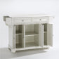 Alexandria Granite Top Full Size Kitchen Island/Cart - White & White Granite