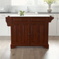 Lafayette Granite Top Full Size Kitchen Island/Cart - Mahogany & White Granite