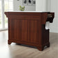 Lafayette Granite Top Full Size Kitchen Island/Cart - Mahogany & White Granite