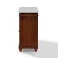 Cambridge Granite Top Full Size Kitchen Island/Cart - Mahogany & White Granite