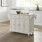 Cambridge Granite Top Full Size Kitchen Island/Cart - White & White Granite