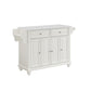 Cambridge Granite Top Full Size Kitchen Island/Cart - White & White Granite