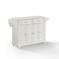 Cambridge Granite Top Full Size Kitchen Island/Cart - White & White Granite