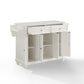 Cambridge Granite Top Full Size Kitchen Island/Cart - White & White Granite