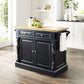 Oxford Butcher Block Kitchen Island - Black & Natural