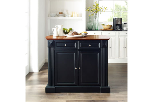 Coventry Drop Leaf Top Kitchen Island - Black