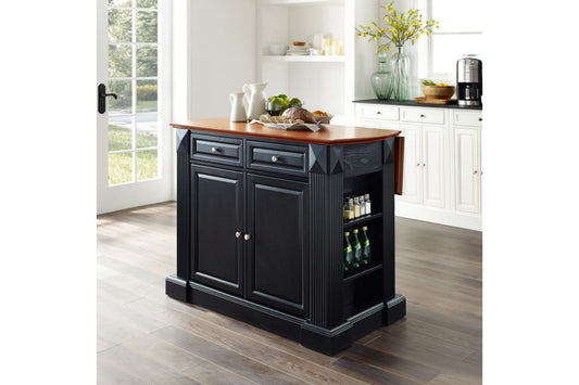 Coventry Drop Leaf Top Kitchen Island - Black